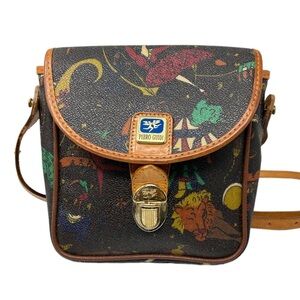 Vintage Piero Guidi Magic Circus Classic Small Leather Crossbody Shoulder Bag